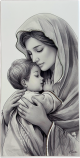 Madonna z Dzieciątkiem CU106/3B, 12x24